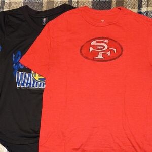 Fanatics/NBA SF-Warriors Logo Women's Short Sleeve Tees.